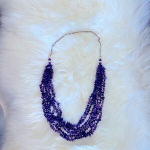 Lia Sophia Authentic Amethyst Multi-Strand Necklace